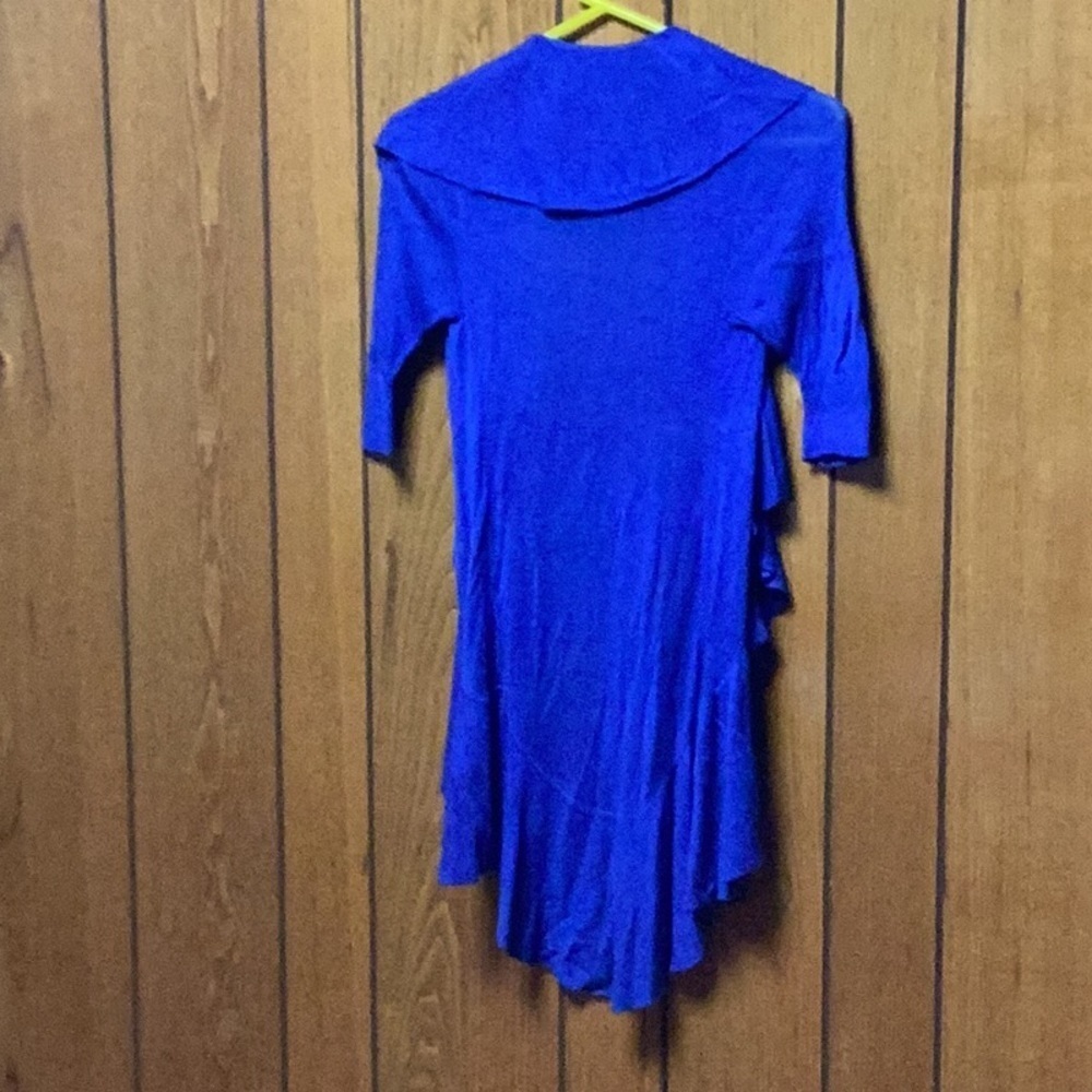 Express Ruffled Asymmetrical Duster Cardigan - image 2